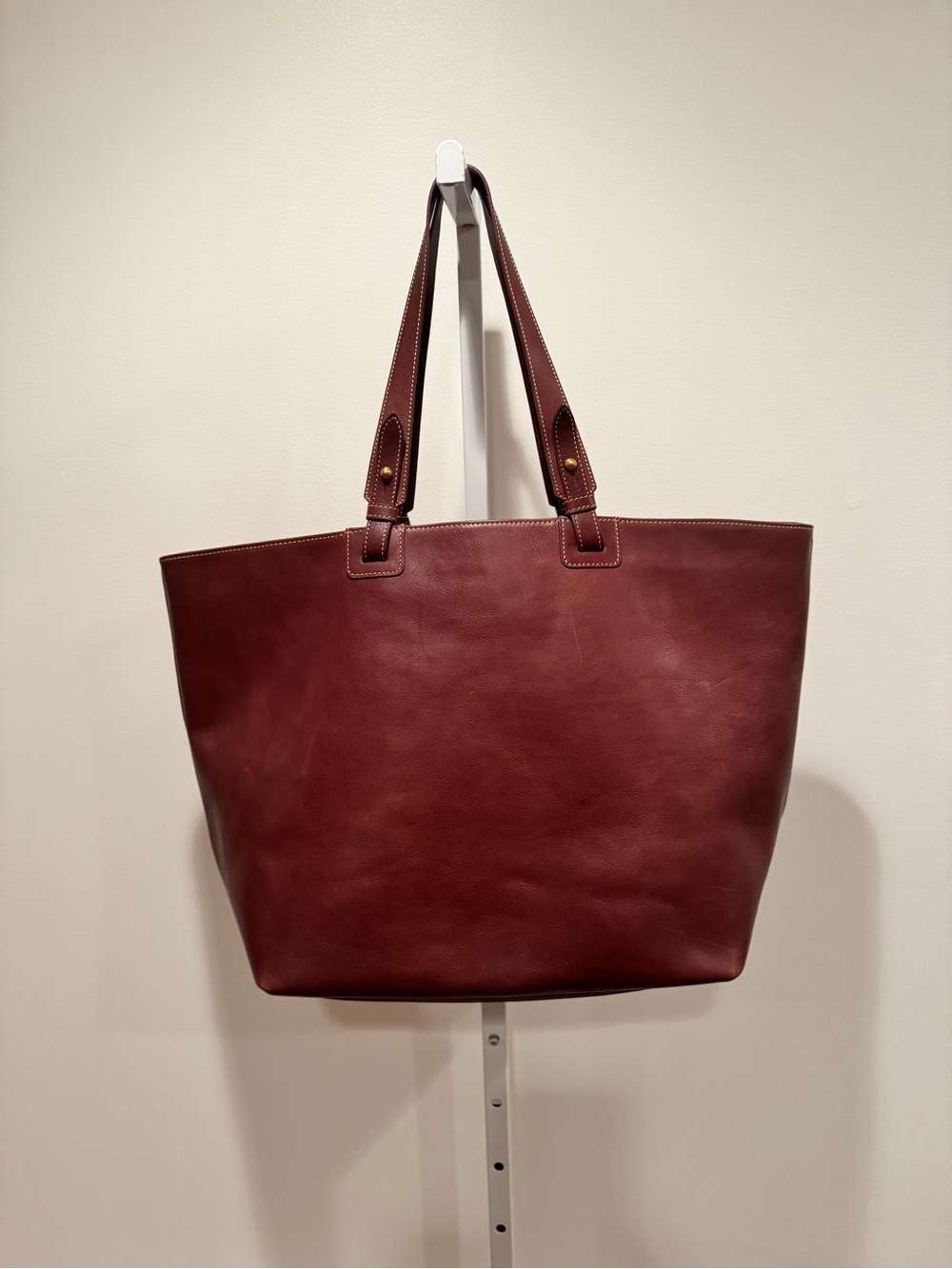 Dooney & Bourke Extra Large Florentine Leather Suzette Tote in Chestnut - Picture 11 of 14